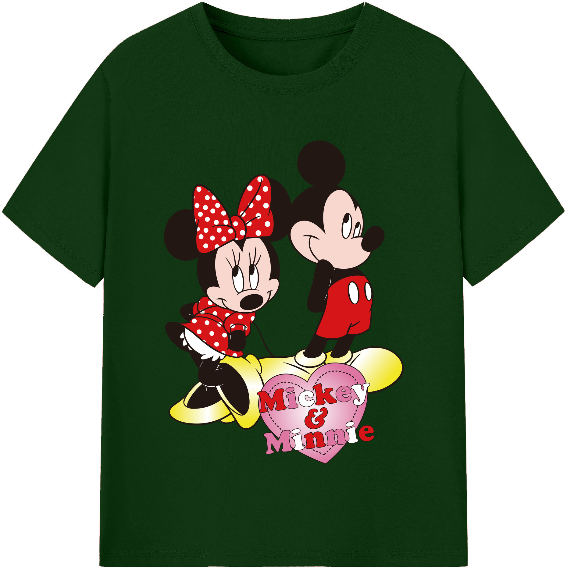 （画像用） ミッキーマウス Mickey Mouse 綿100％半袖Tシャツ（フロントプリント）